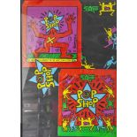 Haring, Keith (1958-1990), 2 x Pop Shop Shopping bag, 292 Lafayette St. NYC. 219 2784,1985,