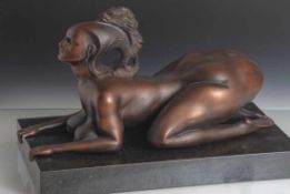 Fuchs, Ernst (1930-2015), "Die Sphinx", Wien, Bronze, Ventura Arte No. 120/1000, montiertauf