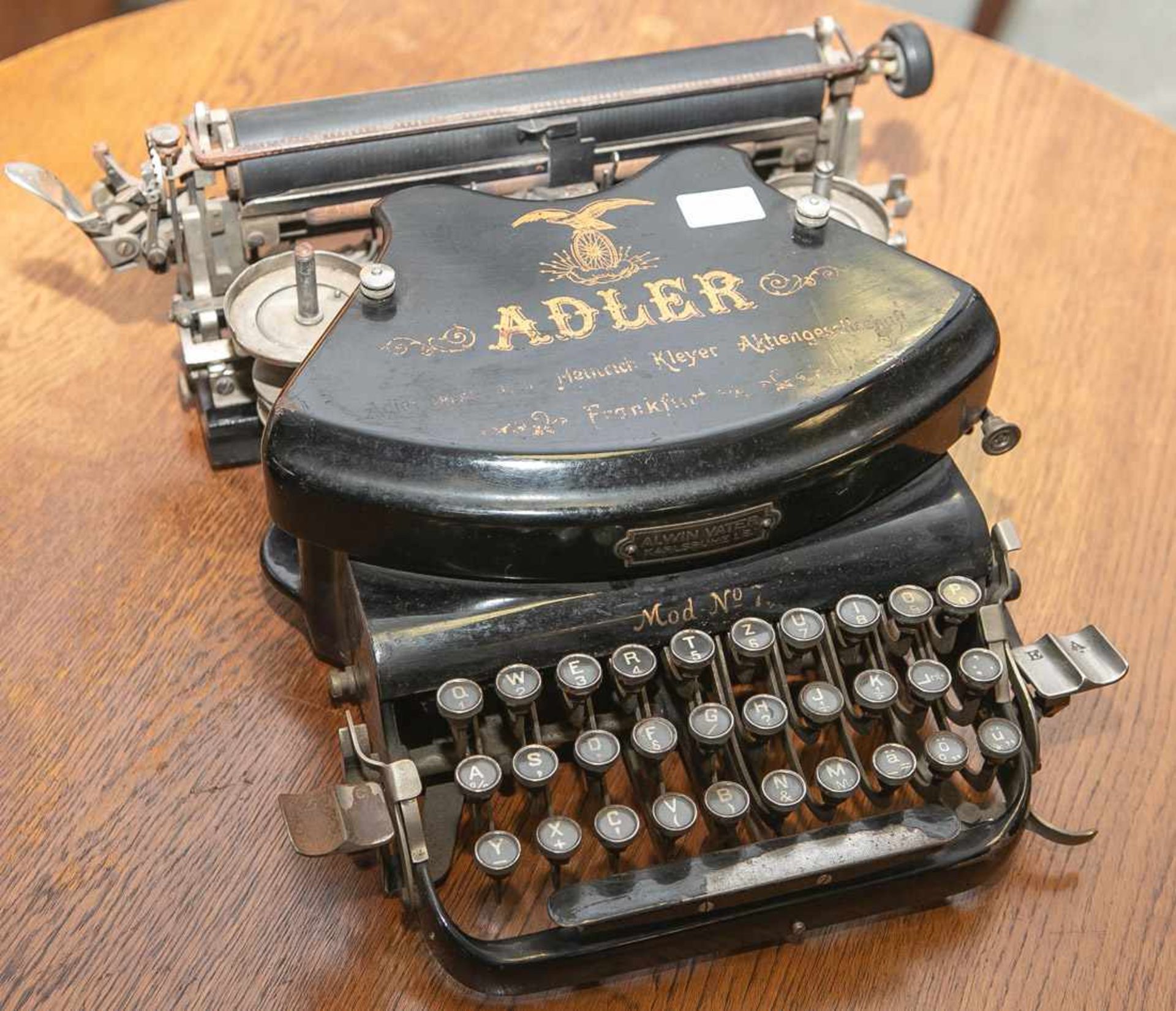 Alte Adler Schreibmaschine, Mod. No. 7, Heinrich Kleyer Aktiengesellschaft -Frankfurt/Main.