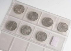 Konvolut von 7 10-DM-Sondermünzen.