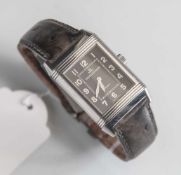 Herrenarmbanduhr, Jaeger-Le-Coultre, Reverso Grande Taille Shadow, Handaufzug,Edelstahlgehäuse, Ref.