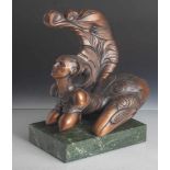 Fuchs, Ernst (1930-2015), "Die Sphinx II", Bronze, Gießstempel Strassacker, Aufl. No.036/1000,