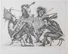 Degenhardt, Gertrude (geb. 1940), Orchester, 29/120, Lithographie, handsign. Ca. 26 x 35cm.