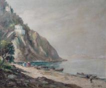 Funiciello, Vincenzo (1905-ca.1955), "Capri", Öl/Lw., re. u. sign. u. bez., rs. m.