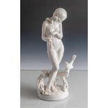 Figurine, "Amsellied", Hutschenreuther, Kunstabteilung US ZONE, grüne Manufakturmarke,