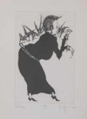 Degenhardt, Gertrude (geb. 1940), Blatt aus Da Capo (1991), Lithographie, No. 19, bez.,handsign. Ca.