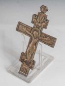 Messingkreuz, Russland, wohl als Halskreuz zu tragen, wohl 19. Jahrh., H: 16 cm.