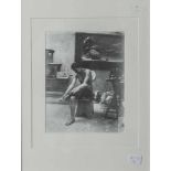 Zille, Heinrich (1858-1929), Dornauszieher Pose, aus der Serie Aktstudien, Foto vomOriginal-