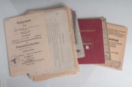 Schriftlicher Nachlass F. J. Uffz. Gren. Rgt. 260 bestehend aus Div. Kennkarten vor u.nach 1945,