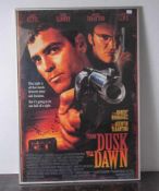 Filmplakat "From Dusk Till Dawn", Robert Rodriguez, Quentin Tarantino. Ca. 100 x 68 cm,hinter