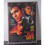 Filmplakat "From Dusk Till Dawn", Robert Rodriguez, Quentin Tarantino. Ca. 100 x 68 cm,hinter