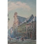 Mumbächer, Alfred (1888-1952) Mainz Aquarell, Ansicht in der Augustinerstr.(Bischhöfliches