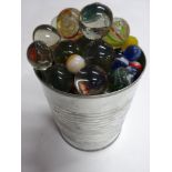 Quantity of 19th century & later, handmade glass marbles