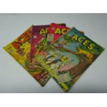 Golden age comic, THREE ACES, #51, #53, #54, #55, 1946