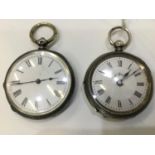 Ladies silver case pocket watch, London 1881 and another