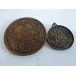 Late Victorian army temperance association medallion 1893