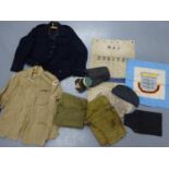 Collection of RAF items including uniform and bags