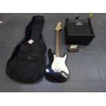 FENDER Squier Strat,Case, Peavey Amp & Marshall pedal