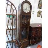 Enfield Art Deco Style Oak Grandfather Clock with weight