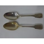 Two William IV fiddle pattern table spoons, london, 1830