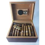 Selection of Havana Montecristo cigars bought in Cuba late 80’s, with cutter and humidor box