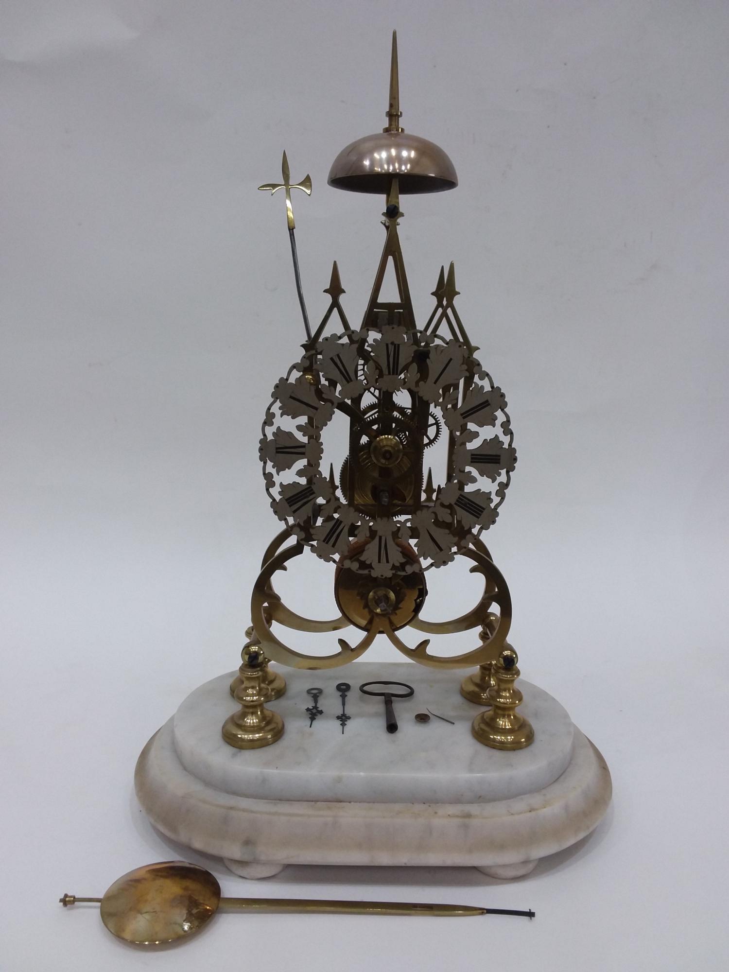 Victorian Single Fusee Skeleton Clock circa 1880 - Image 10 of 11