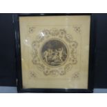 Antique 18th century dated 1782 Bartolozzi Cipriani fall engraving cherubs putti