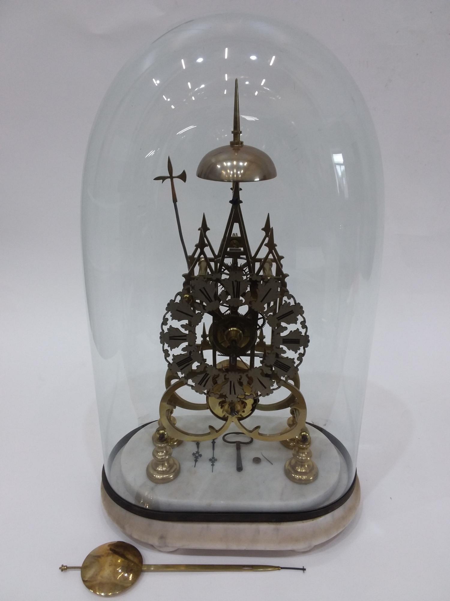 Victorian Single Fusee Skeleton Clock circa 1880 - Image 3 of 11