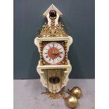 Pendulum weighted vintage wall clock