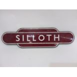 British Railways enamel totem sign - Silloth.