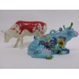 2 Ceramic cows