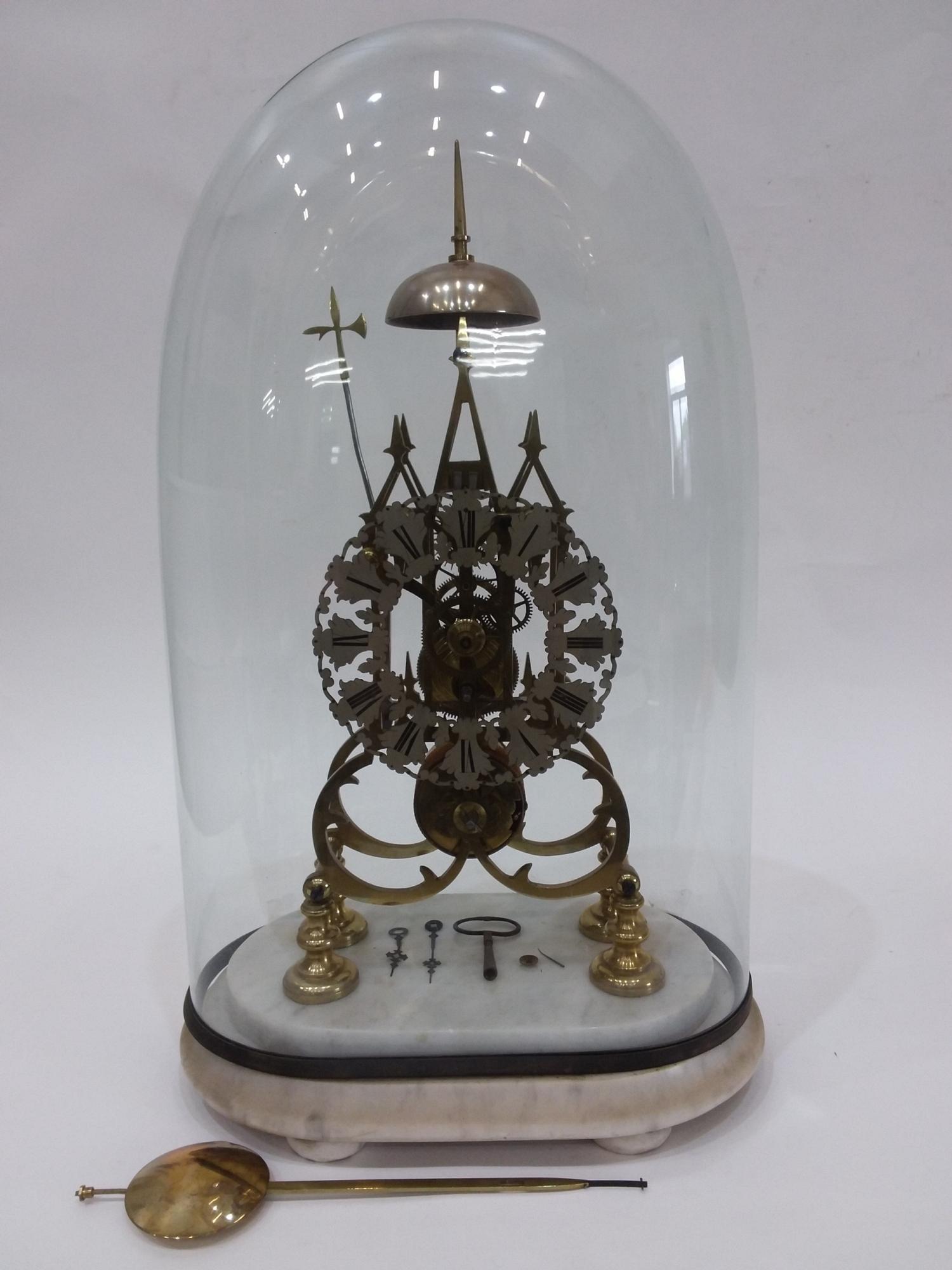 Victorian Single Fusee Skeleton Clock circa 1880