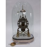 Victorian Single Fusee Skeleton Clock circa 1880