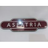 British Railways enamel totem sign - Aspatria