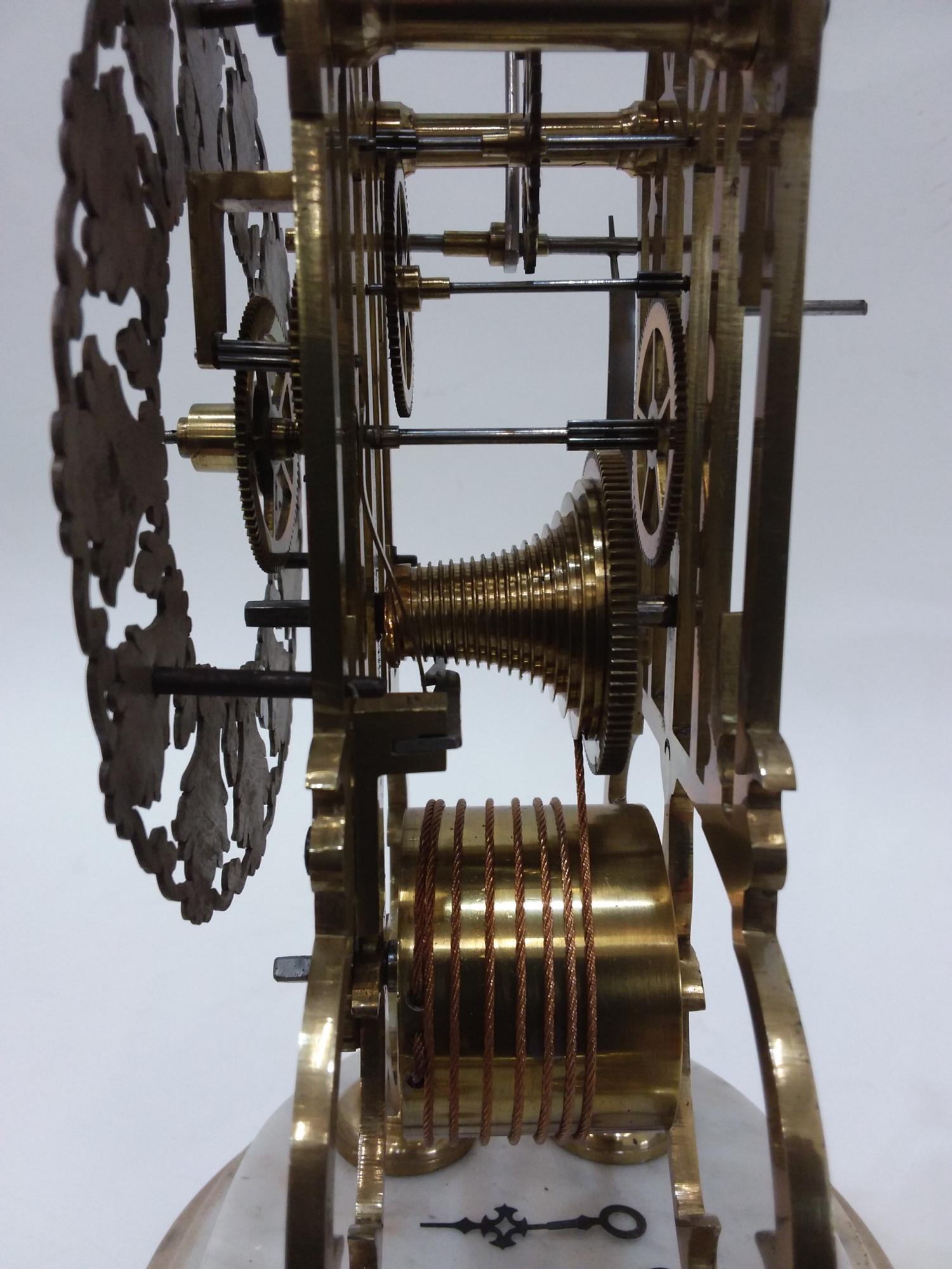 Victorian Single Fusee Skeleton Clock circa 1880 - Image 6 of 11