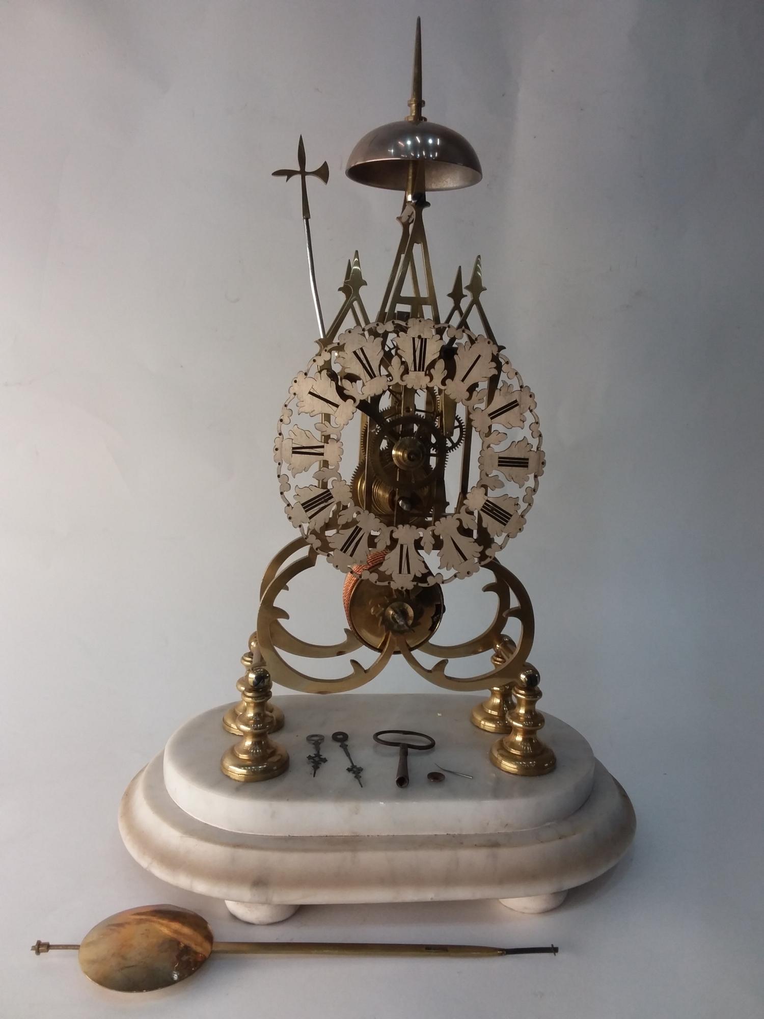 Victorian Single Fusee Skeleton Clock circa 1880 - Image 11 of 11