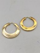 14ct gold hoop earrings (9.2g)