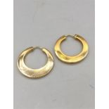 14ct gold hoop earrings (9.2g)