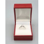 An 18ct white gold single stone diamond ring of 82 points