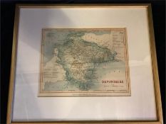 An antique map of Devonshire
