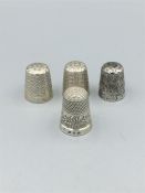 Four various thimbles