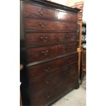 The item is a chest-on-chest, with a Secretaire desk c.1820. Dimensions - c. 5ft6in wide, 3ft
