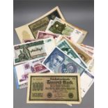A collection of 60 worldwide banknotes