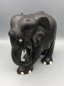 An Ebonised elephant