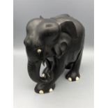 An Ebonised elephant