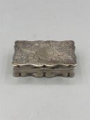 A hallmarked silver pill box, Chester 1912-13