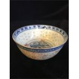 A 19th Century Chinese blue and white bowl.