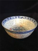 A 19th Century Chinese blue and white bowl.