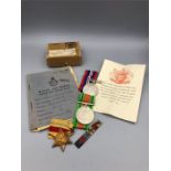 Medals for Leading Aircraftman Service number 652183 Defence medal 1939-45, War Medal 1939-45 and