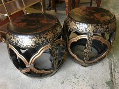 A Pair of Chinese lacquered tables